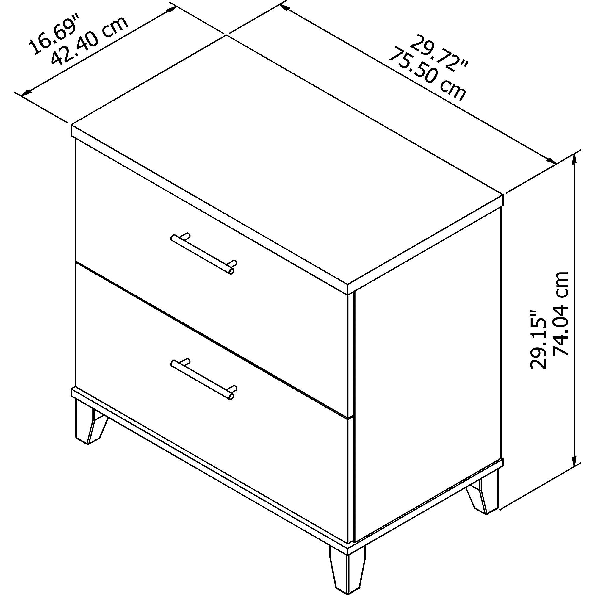 Bush Somerset Lateral File Cabinet, Ash Gray (WC81680)