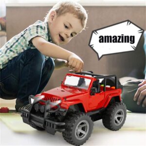 YesToys Car Toy Off-Road Military Fighter Friction Powered Toy Vehicle with Fun Lights & Sounds