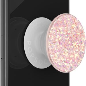 PopSockets Phone Grip with Expanding Kickstand, Glitter PopGrip - Rose