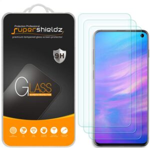 supershieldz (3 pack) designed for samsung (galaxy s10e) (not fit for galaxy s10) tempered glass screen protector, anti scratch, bubble free