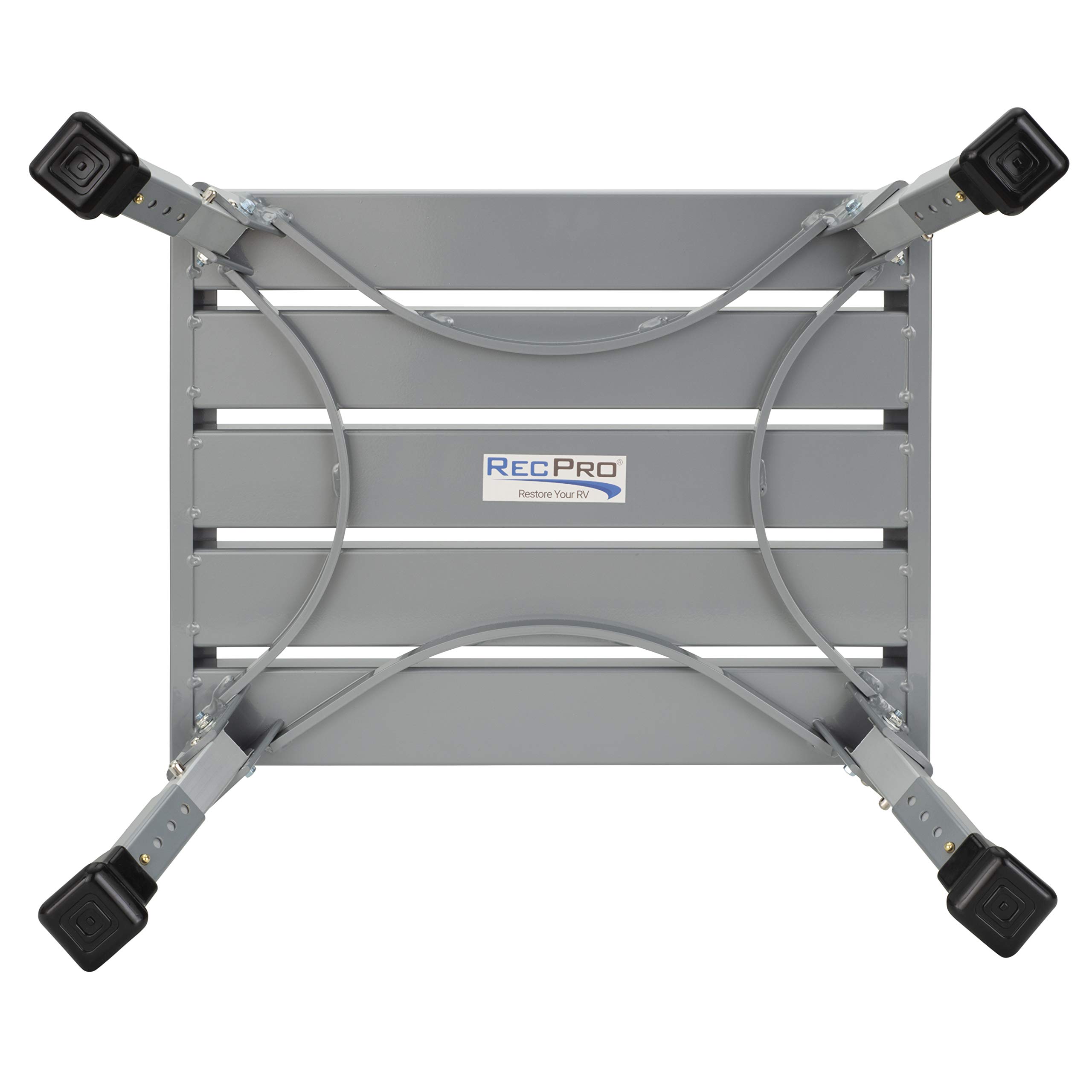 RecPro RV Aluminum Platform Step | RV Portable Step | Adjustable Height | Supports Up to 1000 lbs. | Non-Slip Rubber Feet