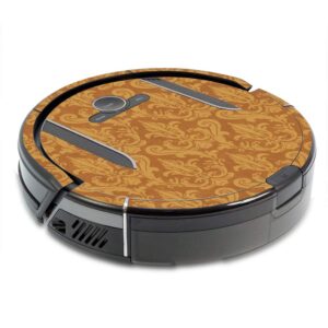 mightyskins skin compatible with shark ion robot r85 vacuum minimal cover - gold damask | protective, durable, and unique vinyl wrap cover | easy to apply, remove, and change styles | made in the usa