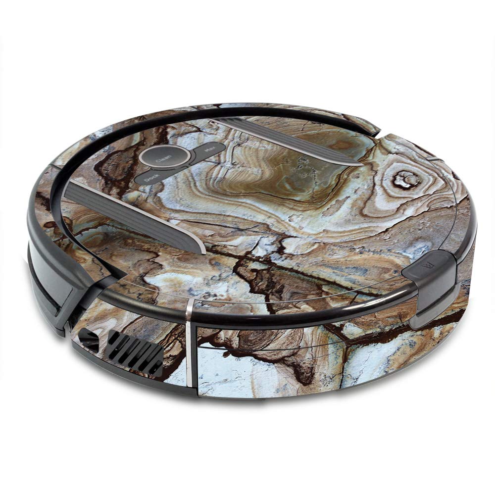 MightySkins Skin Compatible with Shark Ion Robot R85 Vacuum - Brown Marble | Protective, Durable, and Unique Vinyl Decal wrap Cover | Easy to Apply, Remove, and Change Styles | Made in The USA