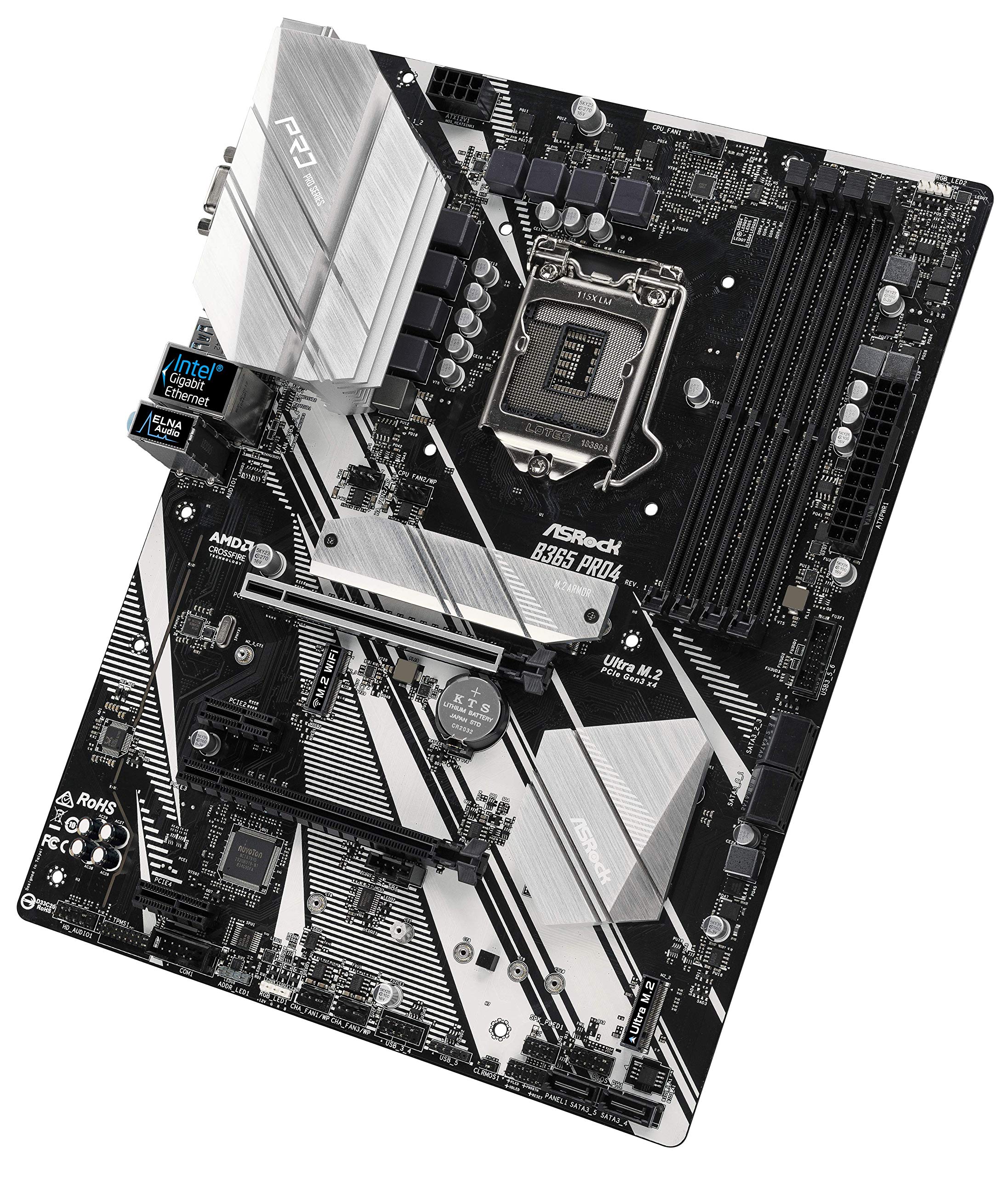 ASROCK MB B365 PRO4 LGA1151/ Intel B365/ DDR4/ Quad CrossFireX/ SATA3&USB3.1/ M.2/ A&GbE/ ATX Motherboard