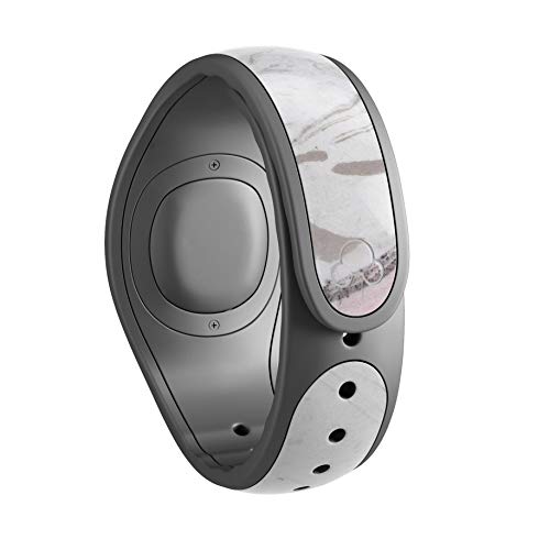 Design Skinz Mixtured Pink and Gray v4 Textured Marble Premium Vinyl Decal Wrap Cover for The Disney MagicBand 2 (Fits MagicBand 2 for Disney Parks)