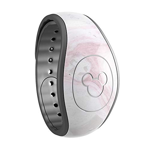 Design Skinz Mixtured Pink and Gray v4 Textured Marble Premium Vinyl Decal Wrap Cover for The Disney MagicBand 2 (Fits MagicBand 2 for Disney Parks)