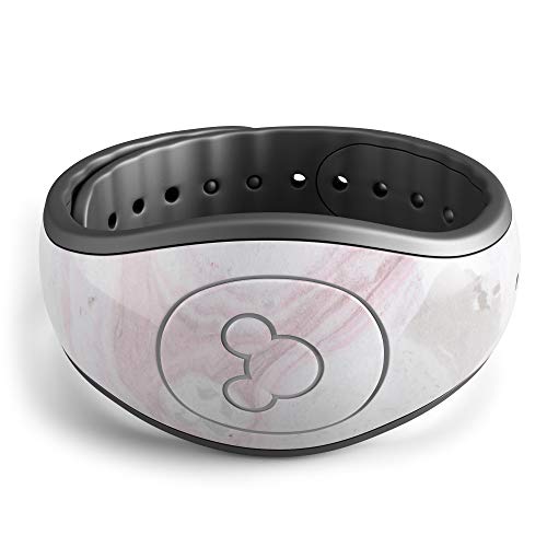 Design Skinz Mixtured Pink and Gray v4 Textured Marble Premium Vinyl Decal Wrap Cover for The Disney MagicBand 2 (Fits MagicBand 2 for Disney Parks)