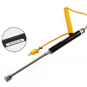 LUOYIMAO NR-81532B -50 to 500deg/C K Type Handheld Surface Thermocouple Probe for Measuring The Surface Temperature of Flat Glass Ware, Aluminum Manufacturing