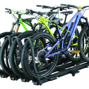 INNO INH142 Tire Hold Hitch Mount (2" ONLY) Platform Rack (4) Bike (E-bike, Fat Tire, Full Suspension, Carbon Compatible), Matte Black