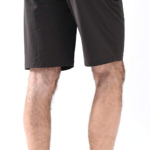 SVACUAM Men's Lightweight Breathable Soft Quick Dry Hiking Shorts(Dark Grey,38)