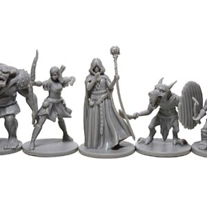 DRUNK'N DRAGON DND Enemies Minis 25 Fantasy Miniatures for Tabletop/Dungeons and Dragons Roleplaying Games - Bulk Minis Unpainted- Monsters Figures Starter Set - Compatible DND