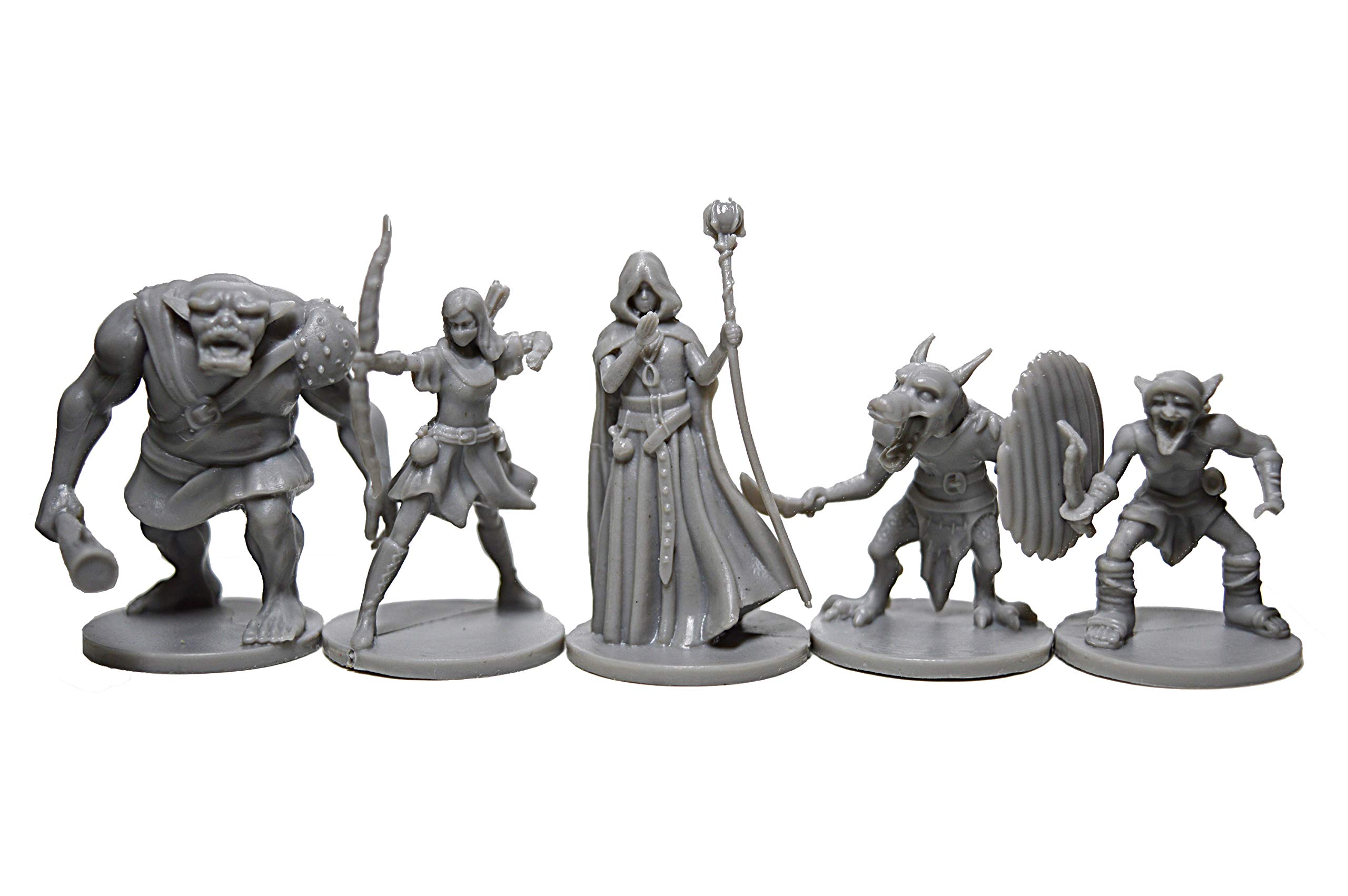 DRUNK'N DRAGON DND Enemies Minis 25 Fantasy Miniatures for Tabletop/Dungeons and Dragons Roleplaying Games - Bulk Minis Unpainted- Monsters Figures Starter Set - Compatible DND