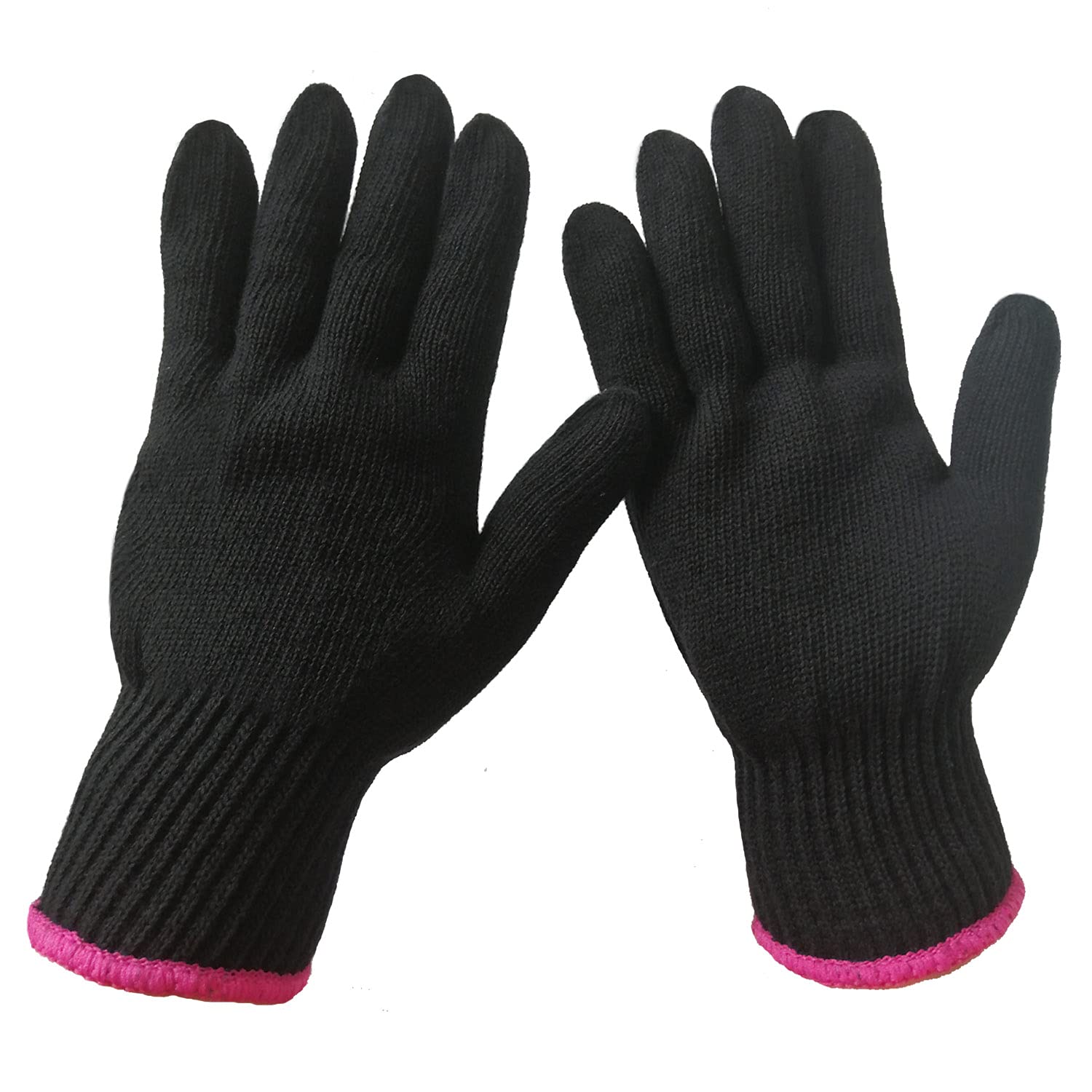 2 Professional Heat Resistant Gloves for Hair Styling Heat Blocking for Curling, Flat Iron and Curling Wand Suitable for Left and Right Hands