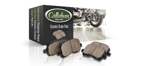 Callahan Front Brake Kit For Ford F250 F350 Super Duty 4WD Drilled and Slotted Brake Rotors and Ceramic Brake Pads