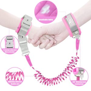 Toddler Leash -Anti Lost Wrist Link for Toddlers -Toddler Harness with Lock for Kids,Baby Leash,Leash for Toddlers,Wrist Leashes,Child Leashes for Toddlers,Upgrade with Reflective Tape Liner for Kids