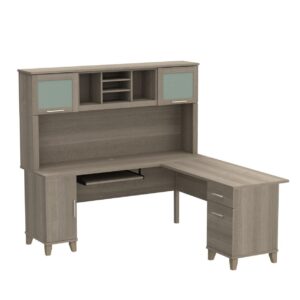 Bush Furniture Somerset L Shaped Desk with Hutch