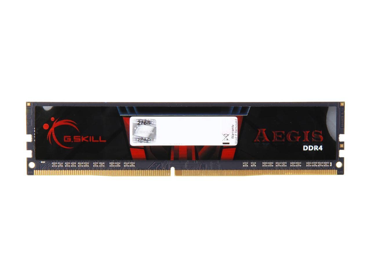 G.SKILL AEGIS Series DDR4 RAM 16GB (1x16GB) 2666MT/s CL19-19-19-43 1.20V Desktop Computer Memory UDIMM (F4-2666C19S-16GIS)