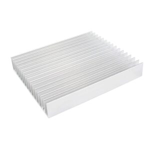 Aluminum Heat Sink Heatsink Module Cooler Fin for High Power Transistor Semiconductor Devices with 16 Pieces fins 120mmx 100mm x 18mm (2 Pieces)