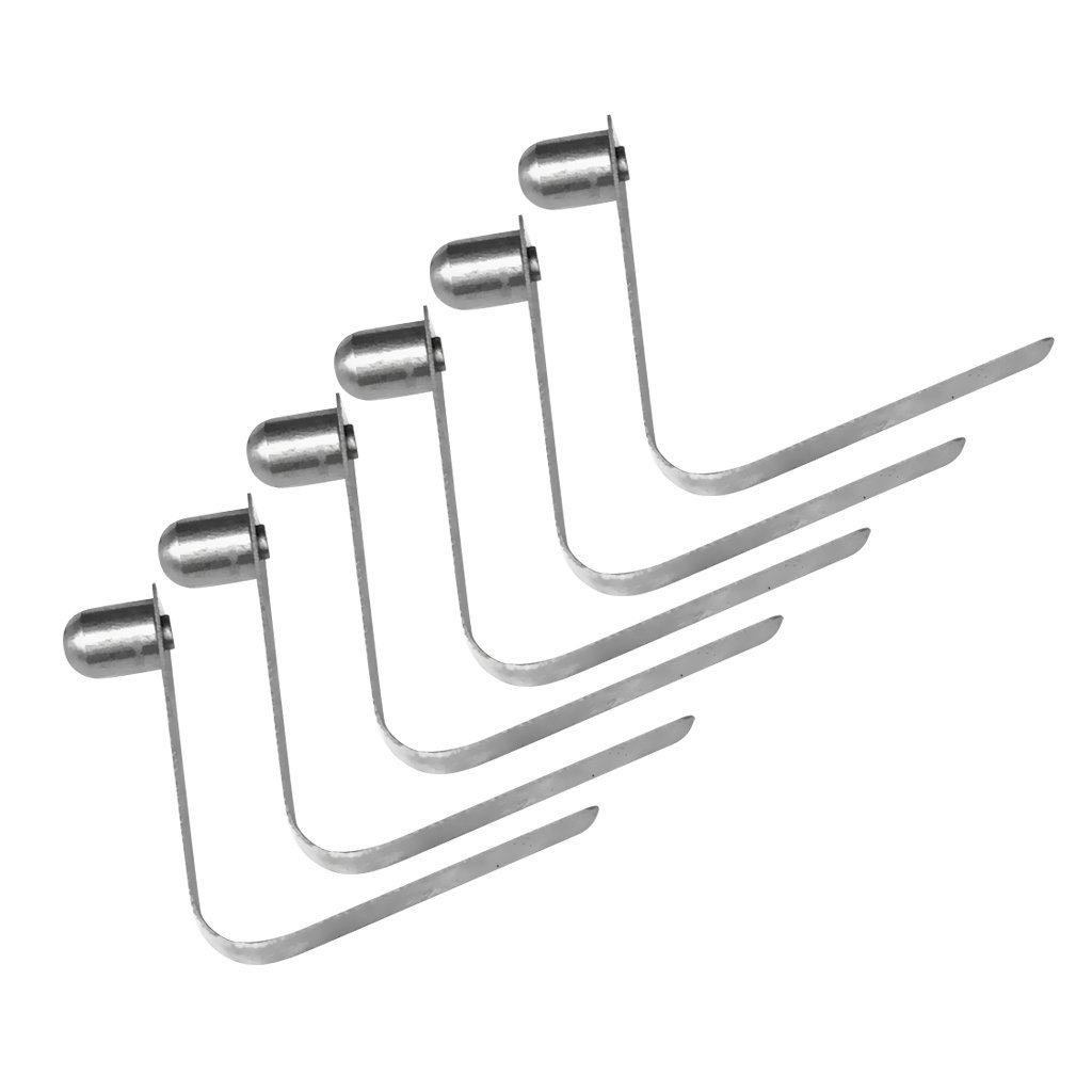 YiMusic 6 Pieces 8mm Stainless Steel Kayak Paddle Spring Snap Button Clips Suit for Outdoor Camping Awning Tent Pole Replacement Accessories