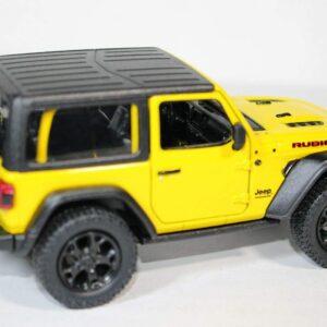 KiNSMART 2018 Jeep Wrangler Rudicon Hard Top Yellow 5" 1:34 Scale Die Cast Metal Model Toy w/ Pullback Action