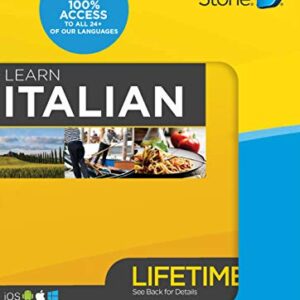 Rosetta Stone Learn Italian Bonus Pack Bundle| Lifetime Online Access + Grammar Guide + Dictionary Book Set| PC/Mac Keycard