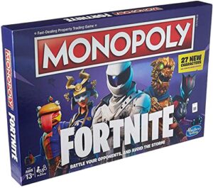 monopoly: fortnite edition board game inspired by fortnite video game ages 13 & up