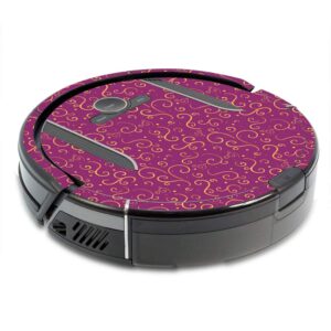 mightyskins skin compatible with shark ion robot r85 vacuum minimal cover - magenta swirls | protective, durable, and unique vinyl wrap cover | easy to apply, remove | made in the usa