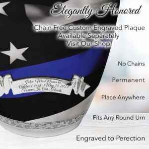 Blue Line Flag Police Cremation Urns for Adults for Funeral, Burial or Home. Cremation Urns for Ashes Adult Male Large Urns for Dad and Cremation Urns for Human Ashes Large