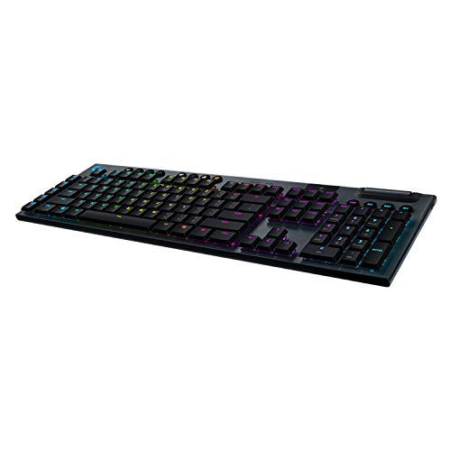 Logitech G915 LIGHTSPEED RGB Mechanical Gaming Keyboard, Low Profile GL Tactile Key Switch, LIGHTSYNC RGB, Advanced Wireless and Bluetooth Support - Tactile,Black