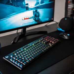 Logitech G915 LIGHTSPEED RGB Mechanical Gaming Keyboard, Low Profile GL Tactile Key Switch, LIGHTSYNC RGB, Advanced Wireless and Bluetooth Support - Tactile,Black