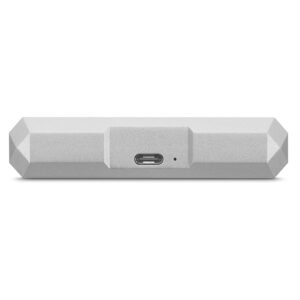 LaCie Mobile Drive 5TB External Hard Drive Portable HDD – Moon Silver USB-C USB 3.0, for Mac and PC Desktop, 1 Month Adobe CC (STHG5000400)