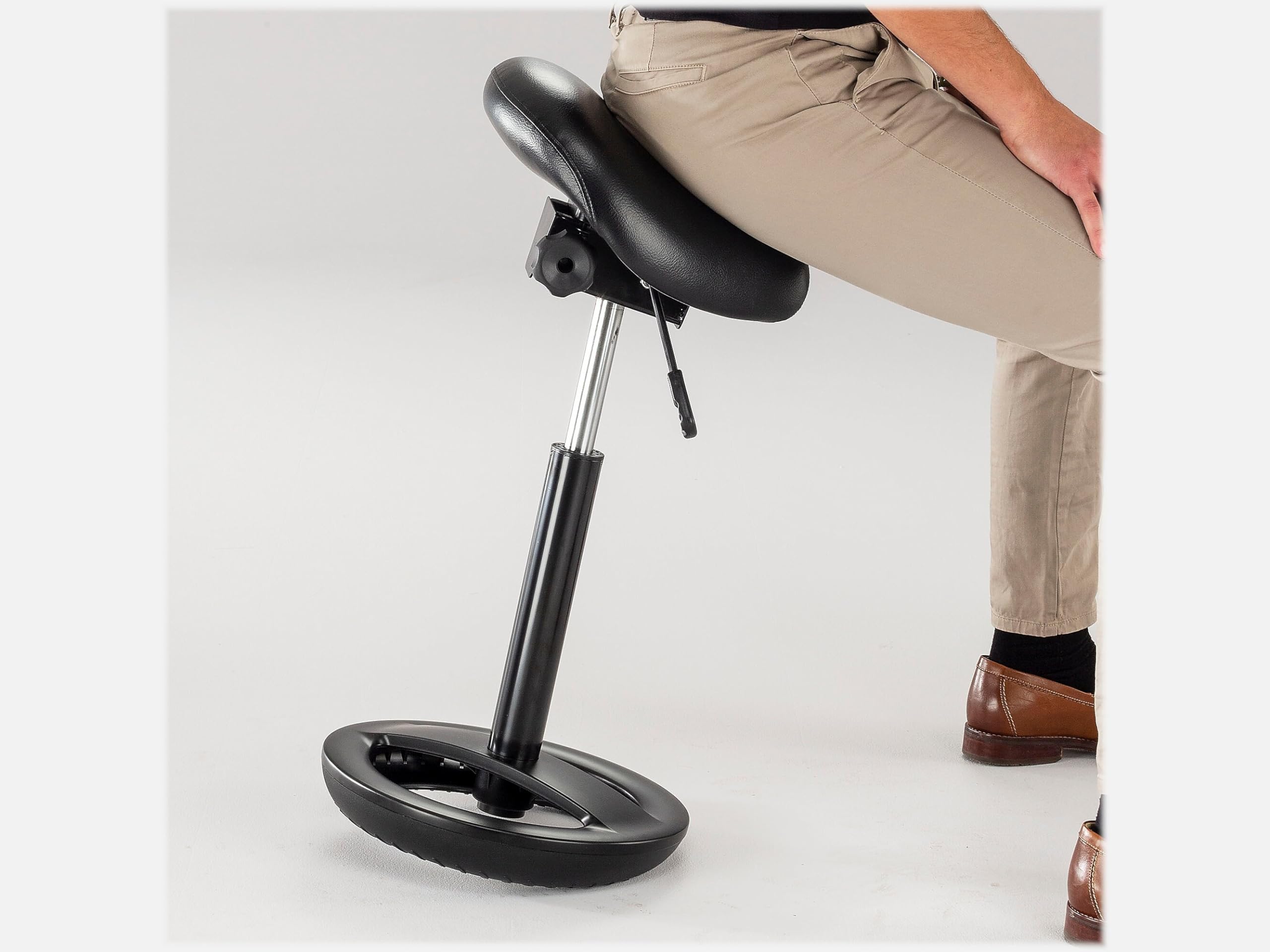 Safco Products 3006BV Twixt Saddle Seat Stool, Adjustable Extended Height, Unique Ergonomic Design