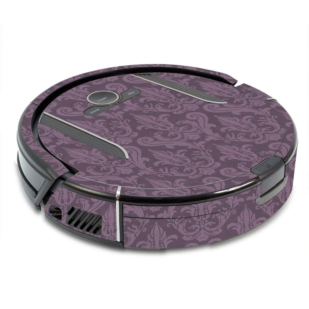 MightySkins Skin Compatible with Shark Ion Robot R85 Vacuum - Plum Damask | Protective, Durable, and Unique Vinyl Decal wrap Cover | Easy to Apply, Remove, and Change Styles | Made in The USA