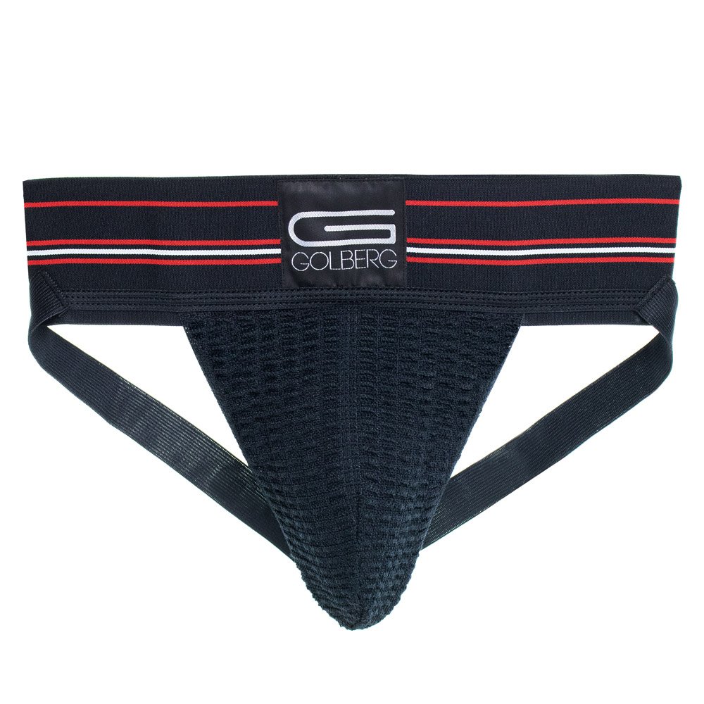GOLBERG G Mens Jockstrap Underwear - Black - Size Medium (32-38 Inch) - Athletic Supporter
