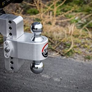 Weigh Safe Adjustable Trailer Hitch Ball Mount - 8" Adjustable Drop Hitch for 2.5" Receiver - Premium Heavy Duty Aluminum Trailer Tow Hitch w/Chrome Plated Tow Balls (2" & 2 5/16") - 18,500 GTW