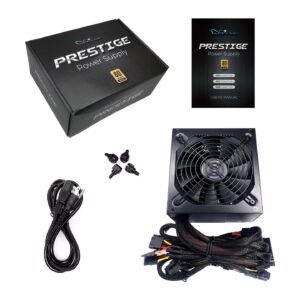 Apevia ATX-PR600W Prestige 600W 80+ Gold Certified, RoHS Compliance, Active PFC ATX Gaming Power Supply