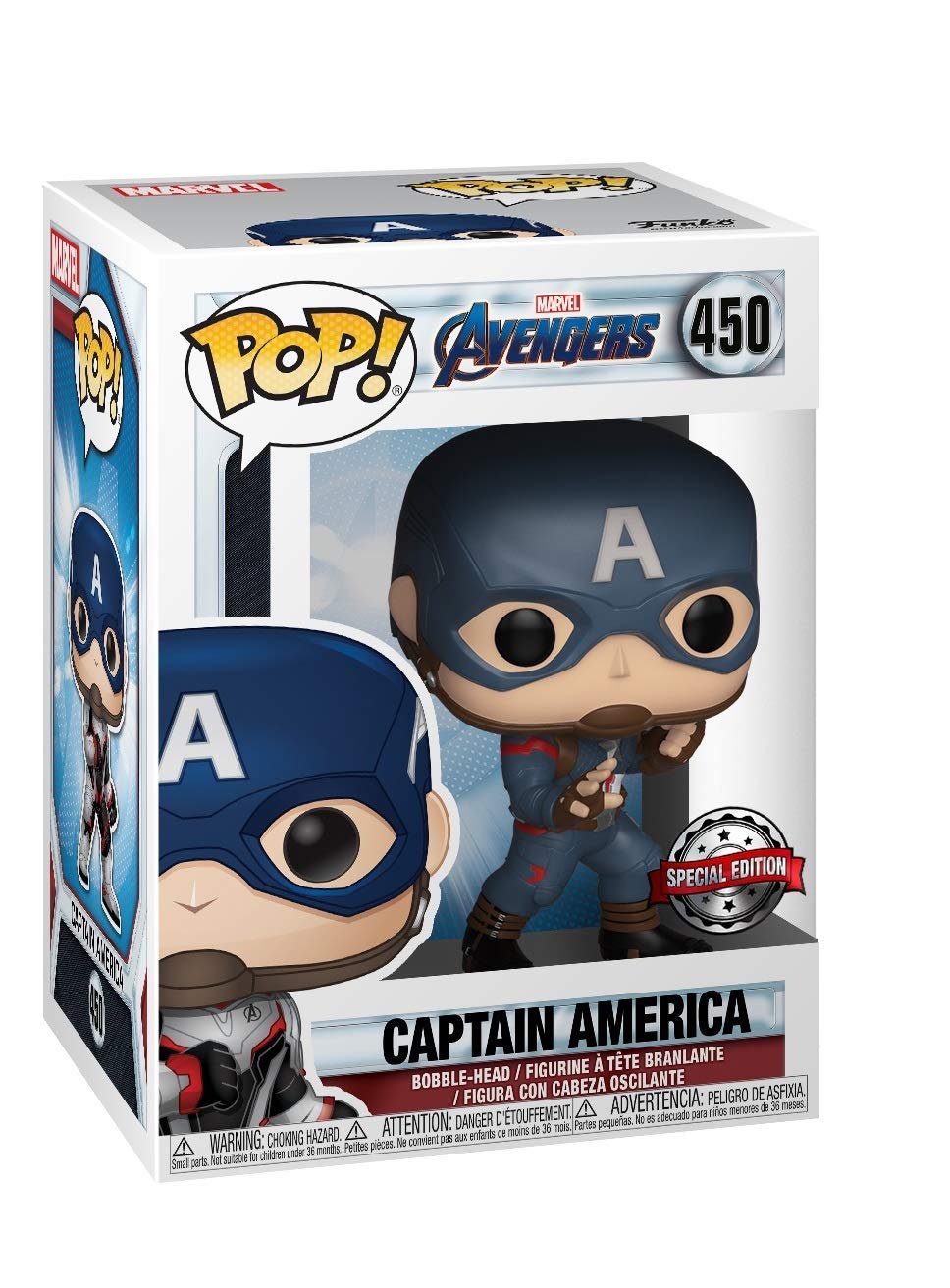 MARVEL AVENGERS: ENDGAME POP! CAPTAIN AMERICA VINYL BOBBLE-HEAD EXCLUSIVE