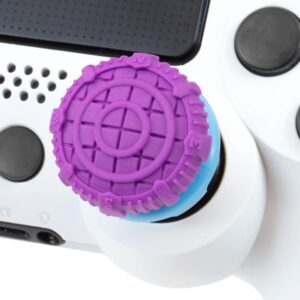 KontrolFreek FPS Freek Battle Royale Performance Thumnbsticks for PlayStation 4 (PS4) and PlayStation 5 (PS5) | 2 High-Rise Convex | Purple
