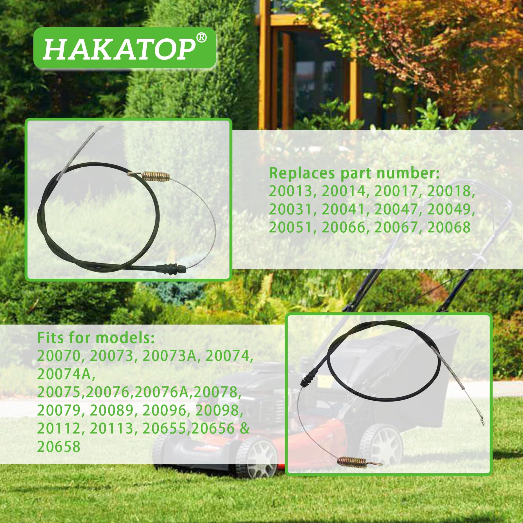 HAKATOP Replacement 105-1844 Traction Clutch Control Cable for Toro Rear Drive Propelled 22" Recycler Walk Behind Push Lawn Mower