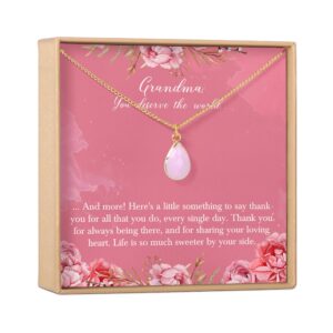 Dear Ava Grandma Necklace: Grandma Gift, Gift for Grandma, New Grandma to Be, Only The Best Moms are Upgraded to Grandma, Tourmaline Birthstone (Gold-Plated-Brass, NA)