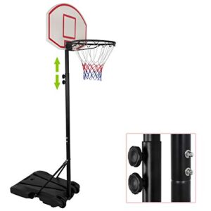 ZENY Portable Basketball Hoop, Basketball Goals Outdoor Adjustable 5.4-7FT, Basketball Portable Hoops & Goals Backboard and Stand for Kids