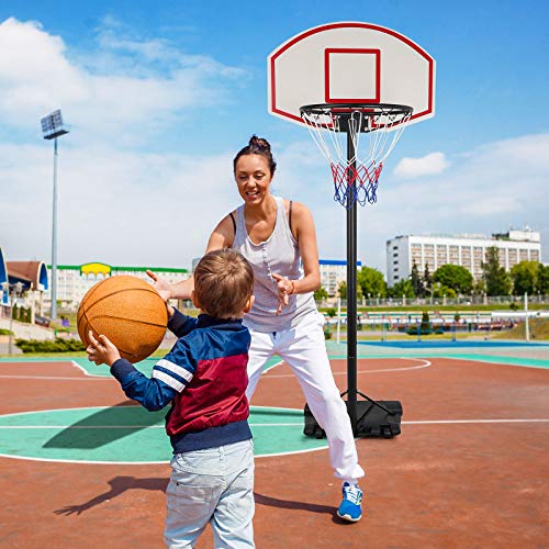 ZENY Portable Basketball Hoop, Basketball Goals Outdoor Adjustable 5.4-7FT, Basketball Portable Hoops & Goals Backboard and Stand for Kids