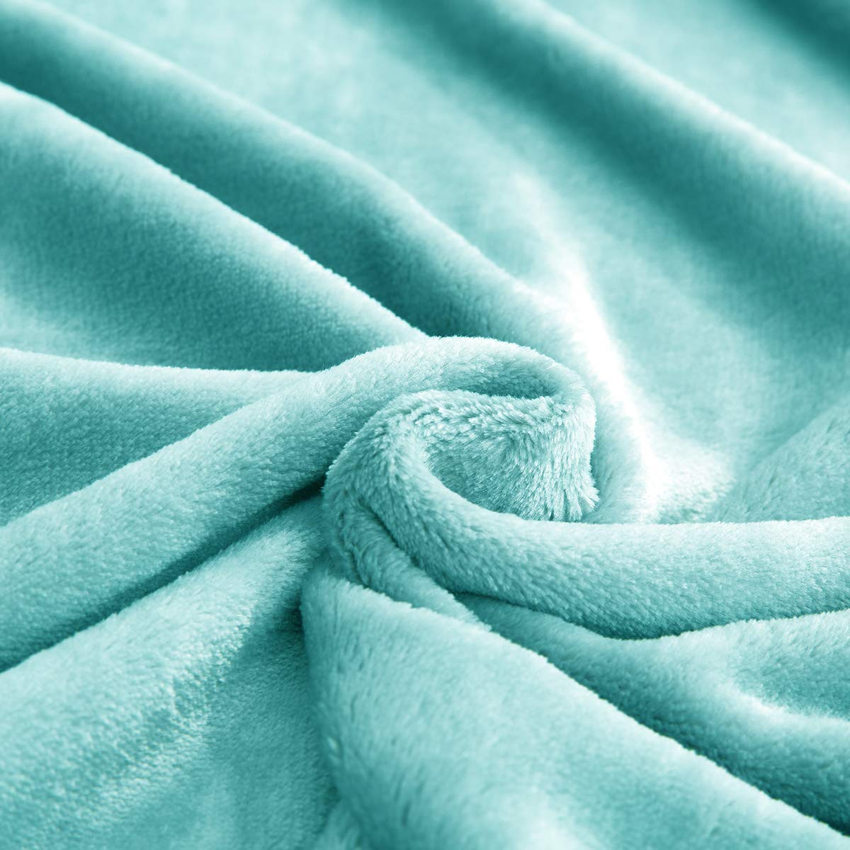 UOZZI BEDDING All-Season Teal (Light Blue) Flannel Fleece Baby Blanket for Girls & Boys - Ultra Soft Plush Thin Kids Toddler Blanket for Crib, Pram Strollers, Sofa, 100% Microfiber Polyester 27"x39"