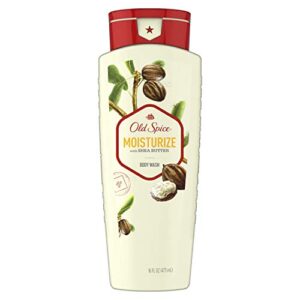 old spice, mens body wash moisturize with shea butter, 16 fl oz