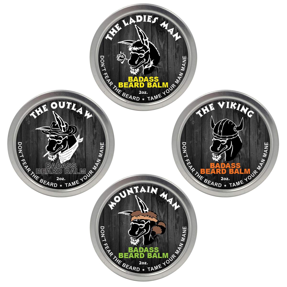 Badass Beard Care's Badass Beard Balm/Wax 4 Pack