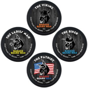 Badass Beard Care's Badass Beard Balm/Wax 4 Pack