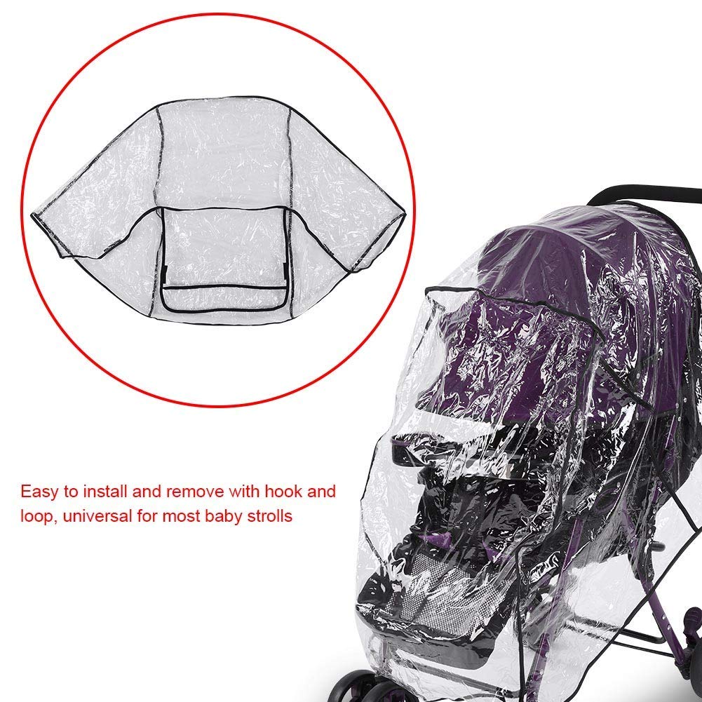 Baby Stroller Rain Cover, Windproof BabyStroller Rain Cover Transparent Pushchair Protection Rain Cover