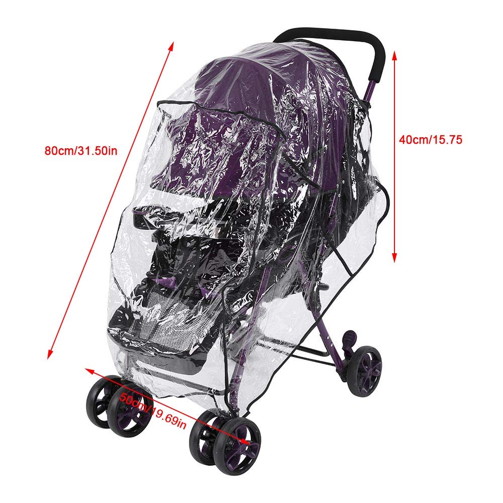 Baby Stroller Rain Cover, Windproof BabyStroller Rain Cover Transparent Pushchair Protection Rain Cover