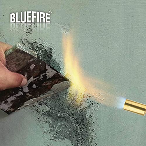 BLUEFIRE Solid Brass Jumbo Pencil Flame Gas Welding Torch Head Nozzle Upgraded Full Metal Version Fuel by MAPP MAP Pro Propane CGA600 Cylinder Bottle (Torch Only)