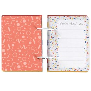 C.R. Gibson Rainbow ''Our Magical Memories'' On-The-Go Memory Baby Book Binder, 25 Cards, 4.3'' W x 5.75'' H